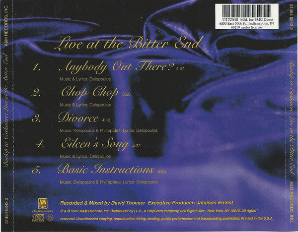 Burlap To Cashmere : Live At The Bitter End (CD, EP, Club)