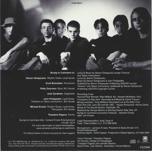 Burlap To Cashmere : Live At The Bitter End (CD, EP, Club)