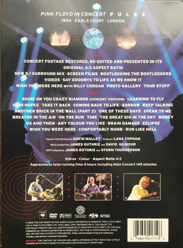Pink Floyd : Pulse (2xDVD-V, RE, Multichannel, NTSC, Dig)
