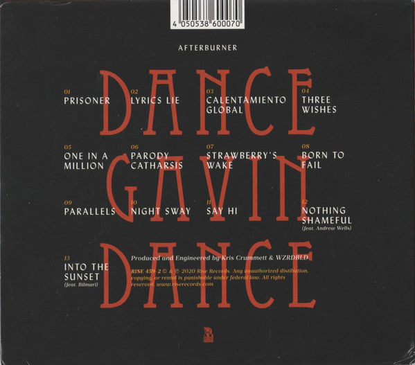 Dance Gavin Dance : Afterburner (CD, Album)