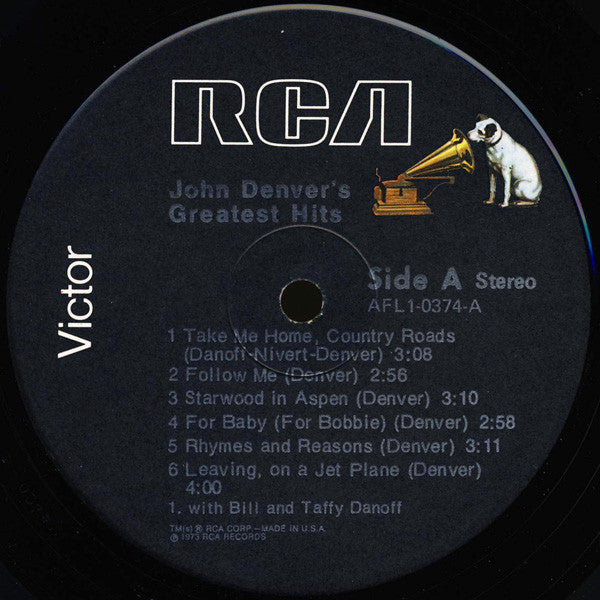 John Denver : John Denver's Greatest Hits (LP, Comp, RE, Ind)