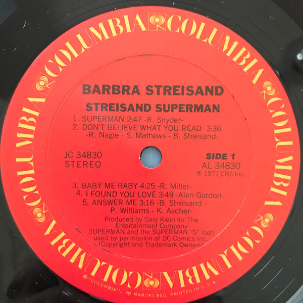 Barbra Streisand - Streisand Superman (LP) (VG) - Endless Media