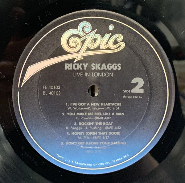 Ricky Skaggs : Live In London (LP, Album, Car)