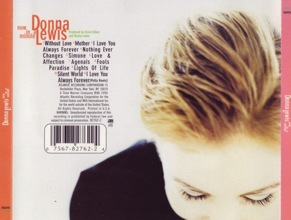 Donna Lewis : Now In A Minute (CD, Album, Cin)