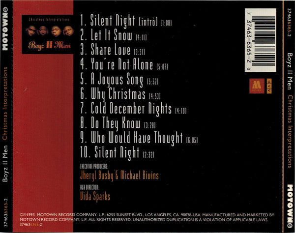 Boyz II Men : Christmas Interpretations (CD, Album, RP)