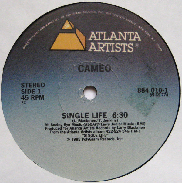 Cameo - Single Life / I've Got Your Image (12") (G) - Endless Media