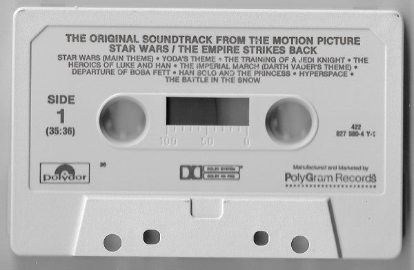 John Williams (4), London Symphony Orchestra : Star Wars The Empire Strikes Back The Original Motion Picture Soundtrack (Cass, Album)