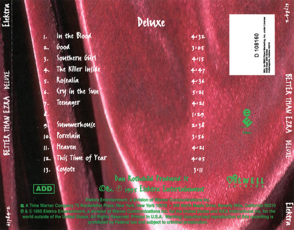 Better Than Ezra : Deluxe (CD, Album, Club, RE, Cin)