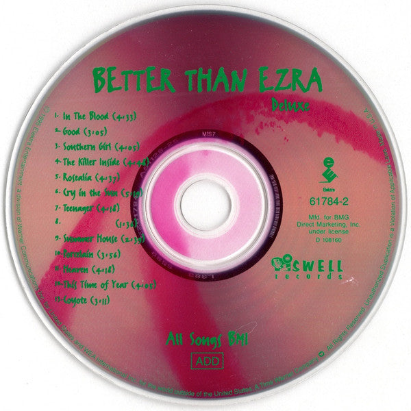 Better Than Ezra : Deluxe (CD, Album, Club, RE, Cin)