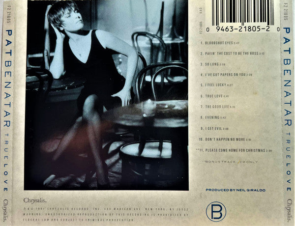 Pat Benatar : True Love (CD, Album)
