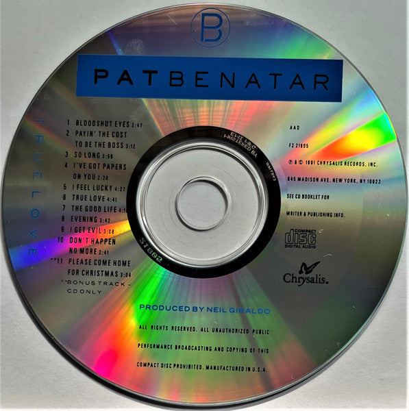 Pat Benatar : True Love (CD, Album)