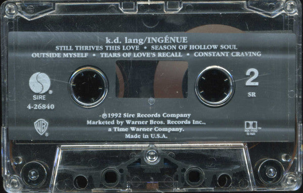 k.d. lang : Ingénue (Cass, Album,  SR)