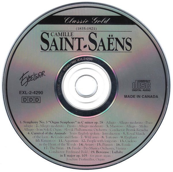 Camille Saint-Saëns : Symphony No. 3 / Carnival Of The Animals / Berceuse (CD, Album)
