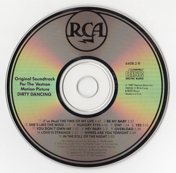Various : Dirty Dancing (Original Soundtrack From The Vestron Motion Picture) (CD, Comp, Den)