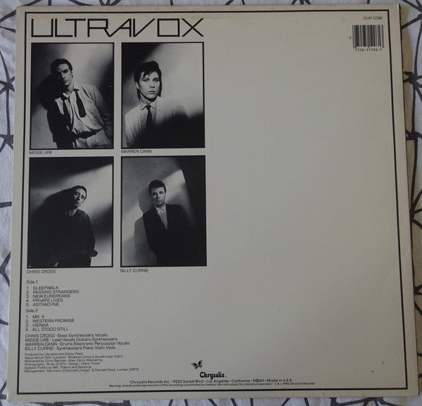 Ultravox : Vienna (LP, Album, PRC)