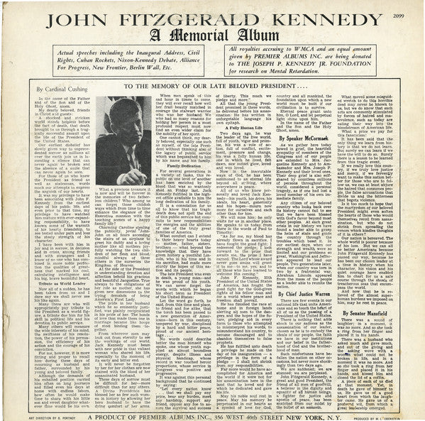 John F. Kennedy - A Memorial Album (LP) (M) - Endless Media