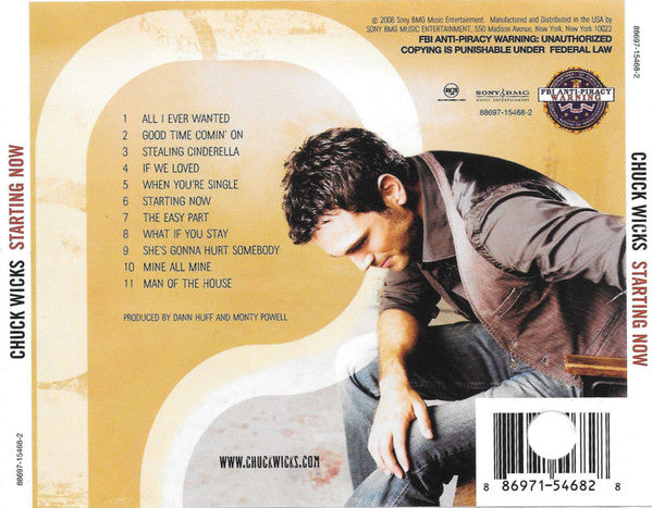 Chuck Wicks : Starting Now (CD, Album)
