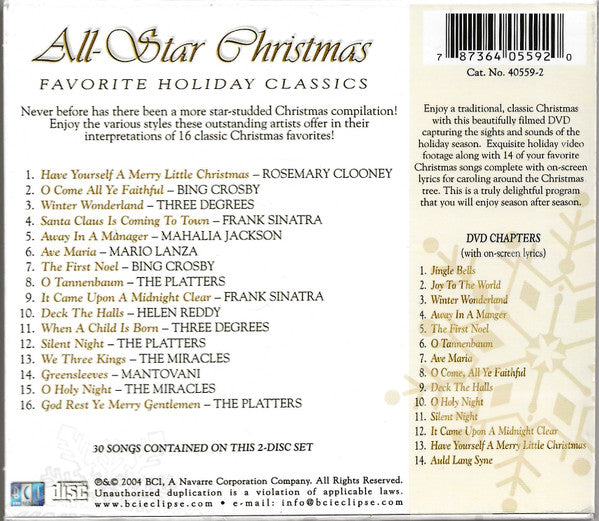 Various : All-Star Christmas Favorite Holiday Classics (CD, Comp + DVD, Comp)
