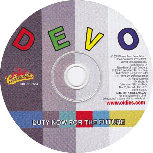 Devo : Duty Now For The Future (CD, Album, RE)