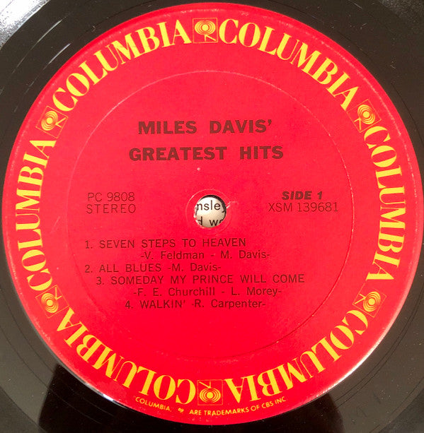 Miles Davis : Greatest Hits (LP, Comp, RE, Car)