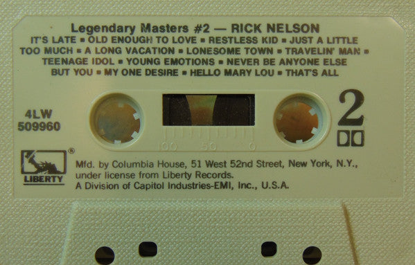 Ricky Nelson (2) : Legendary Masters #2 (Cass, Comp, Club)