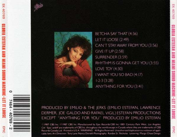 Miami Sound Machine : Let It Loose (CD, Album, RP, Lon)