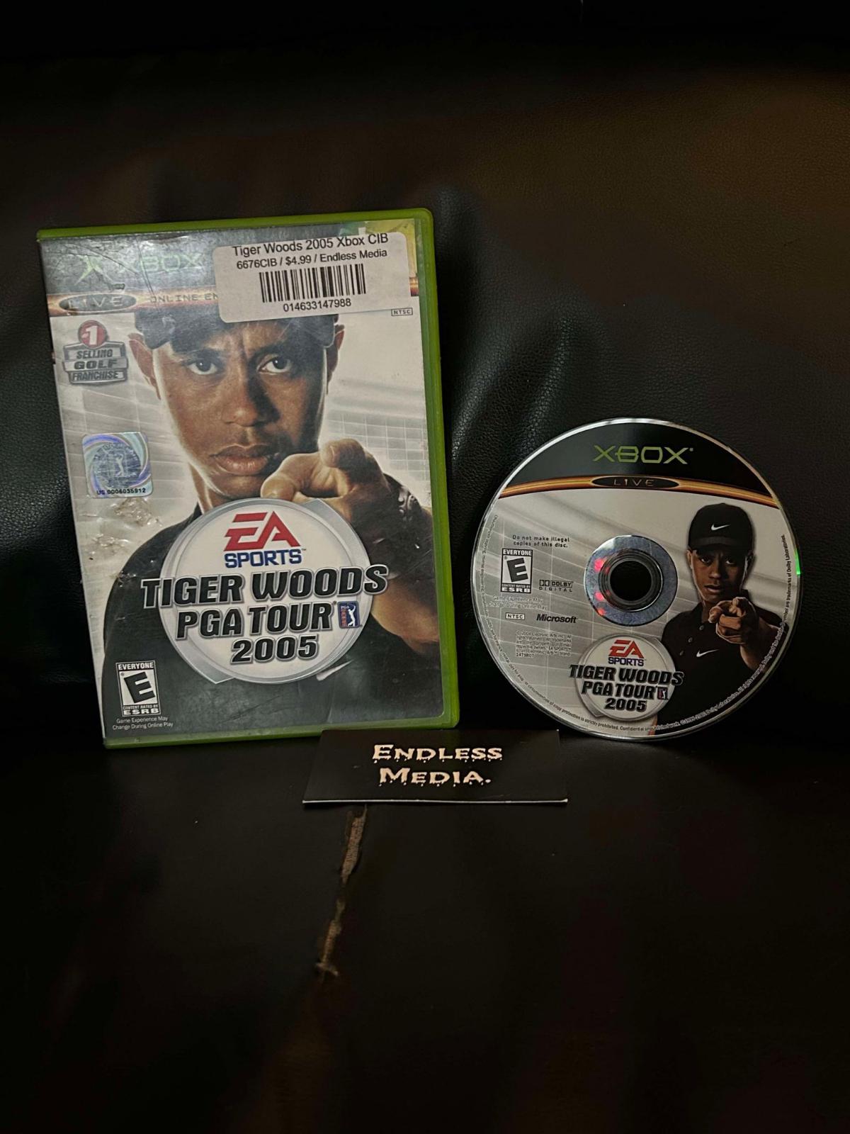 Tiger Woods 2005 Microsoft Xbox Item and Box Video Game