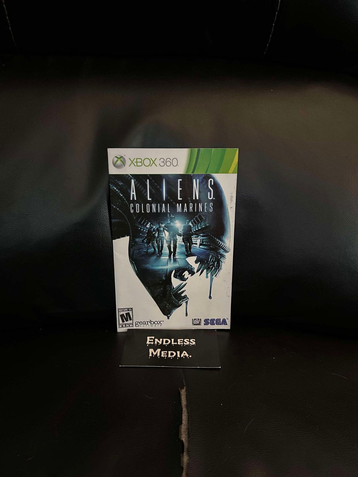 Aliens Colonial Marines Microsoft Xbox 360 Manual only Video Game