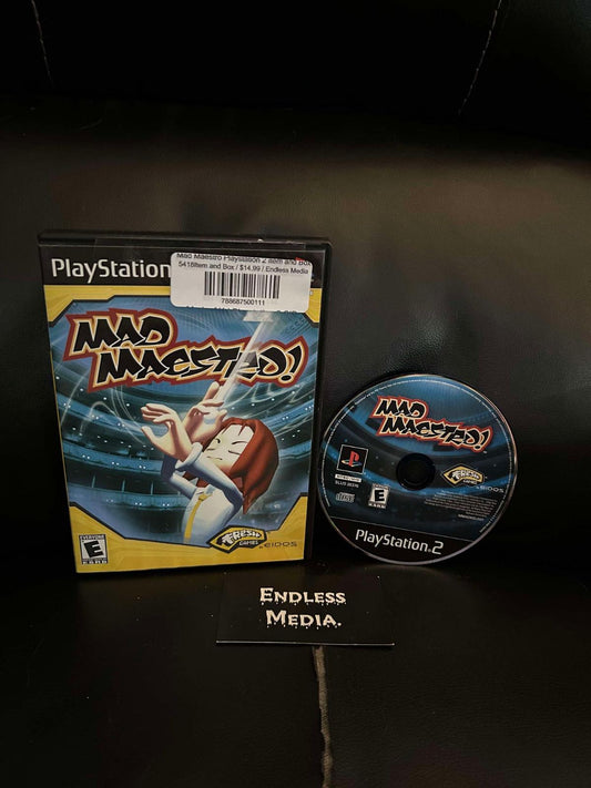 Mad Maestro Sony Playstation 2 Item and Box Video Game