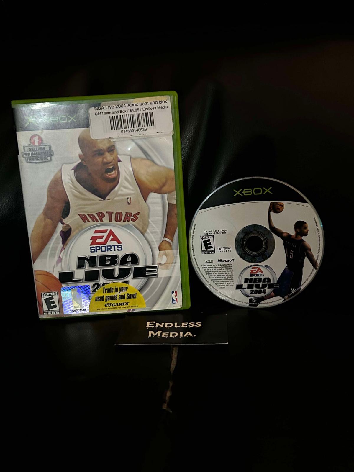 NBA Live 2004 Microsoft Xbox Item and Box Video Game