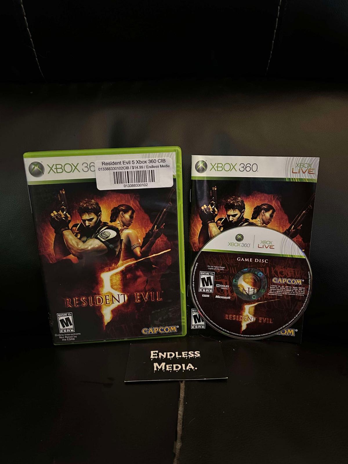 Resident Evil 5 Microsoft Xbox 360 CIB Video Game