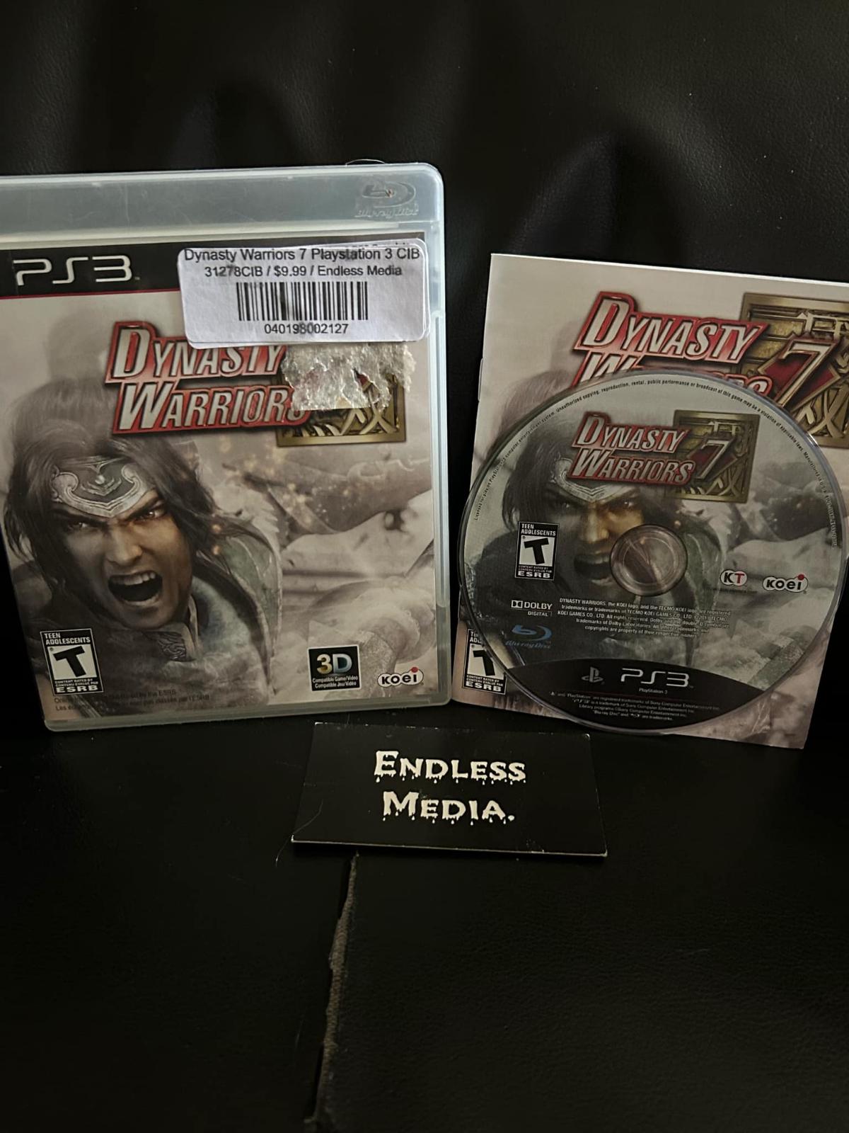 Dynasty Warriors 7 Sony Playstation 3 CIB Video Game