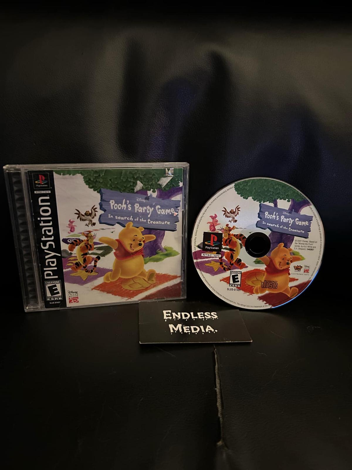 Pooh's Party Game in Search of the Treasure Sony Playstation CIB Video Game