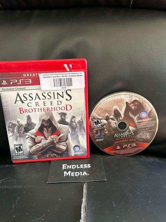 Assassin's Creed: Brotherhood [Greatest Hits] Sony Playstation 3 Item and Box Video Game