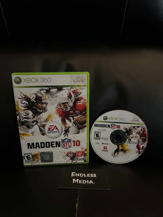 Madden NFL 10 Microsoft Xbox 360 Item and Box Video Game