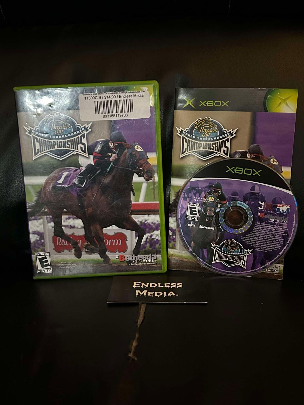 Breeders' Cup World Thoroughbred Championships Microsoft Xbox CIB Video Game