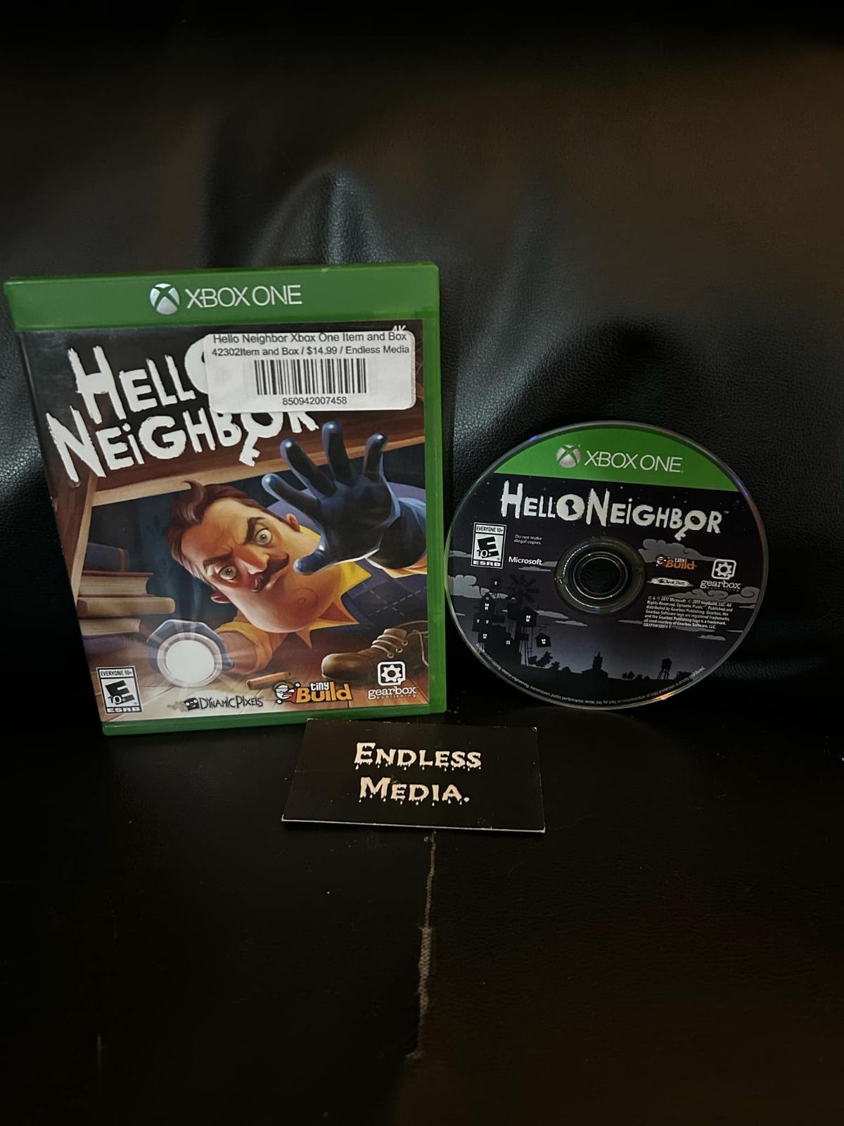 Hello Neighbor Microsoft Xbox One Item and Box Video Game