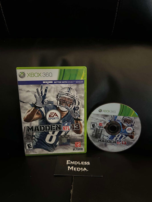 Madden NFL 13 Microsoft Xbox 360 Item and Box Video Game