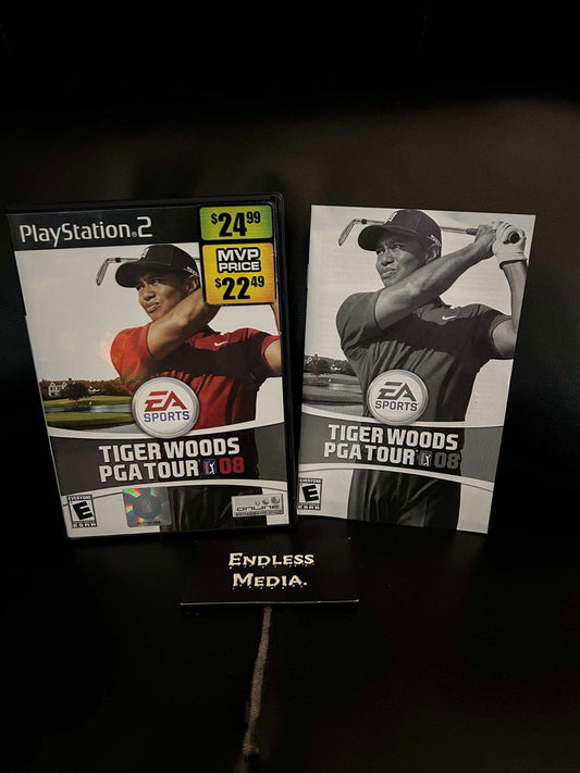 Tiger Woods PGA Tour 08 Sony Playstation 2 Box and Manual Video Game