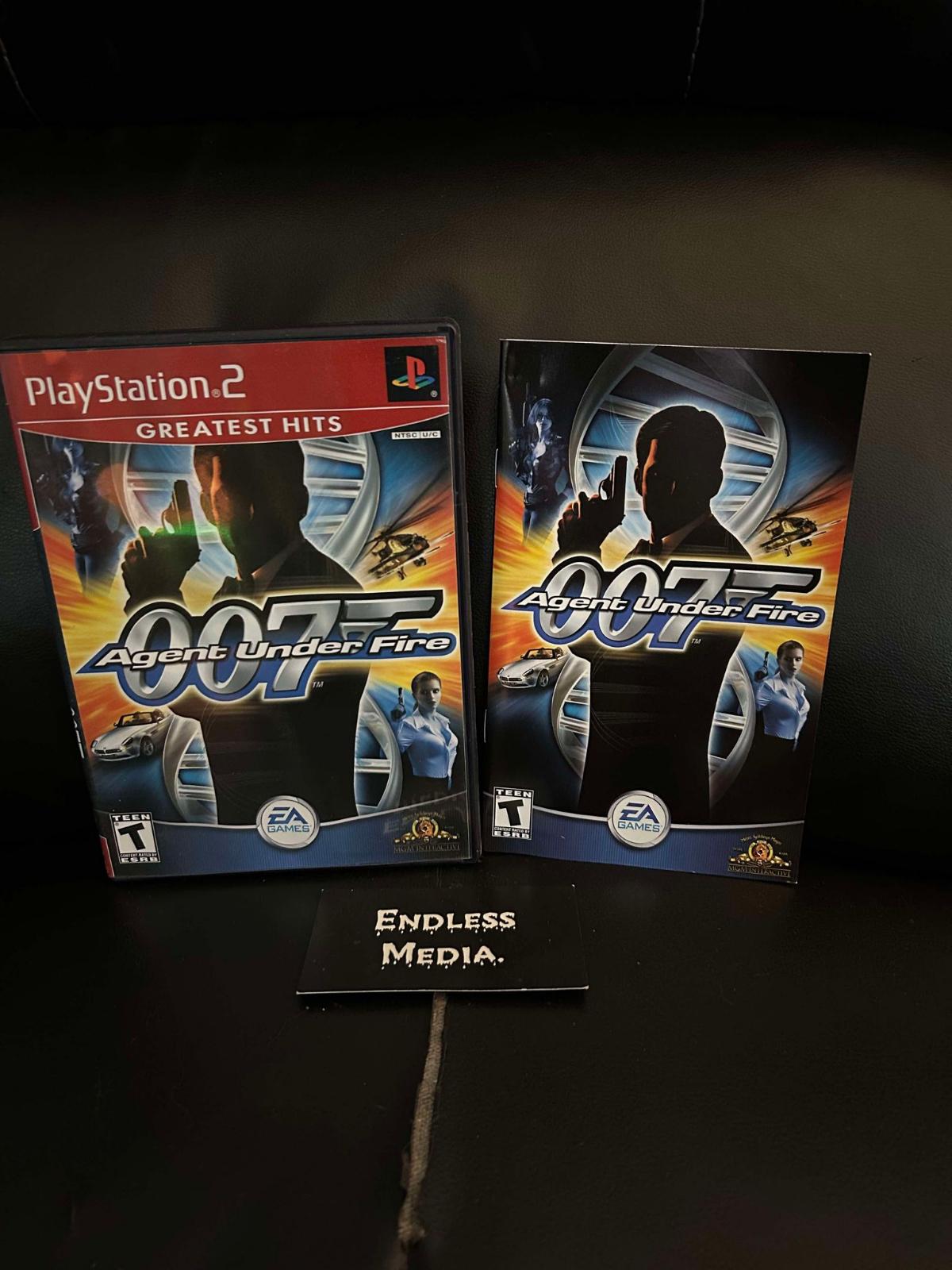 007 Agent Under Fire [Greatest Hits] Sony Playstation 2 Box and Manual Video Game