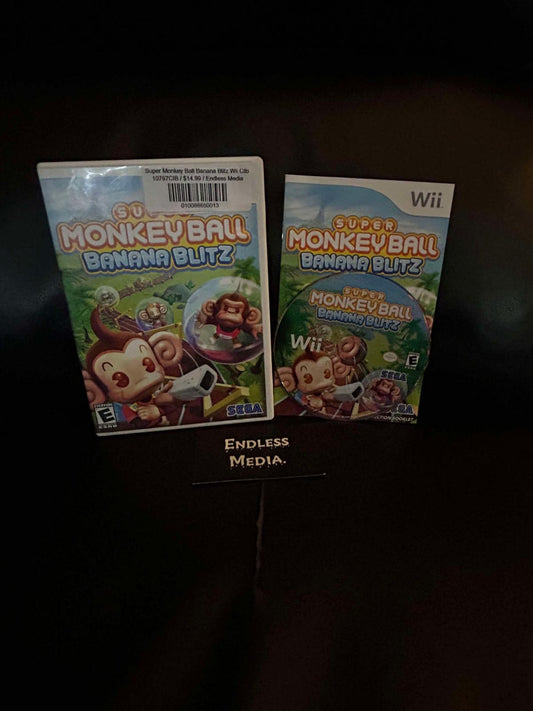 Super Monkey Ball Banana Blitz Nintendo Wii CIB Video Game