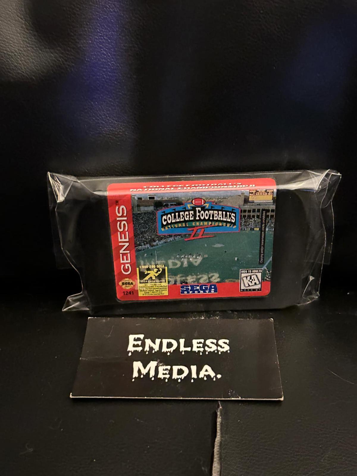 College Football's National Championship II Sega Sega Genesis Loose Video Game