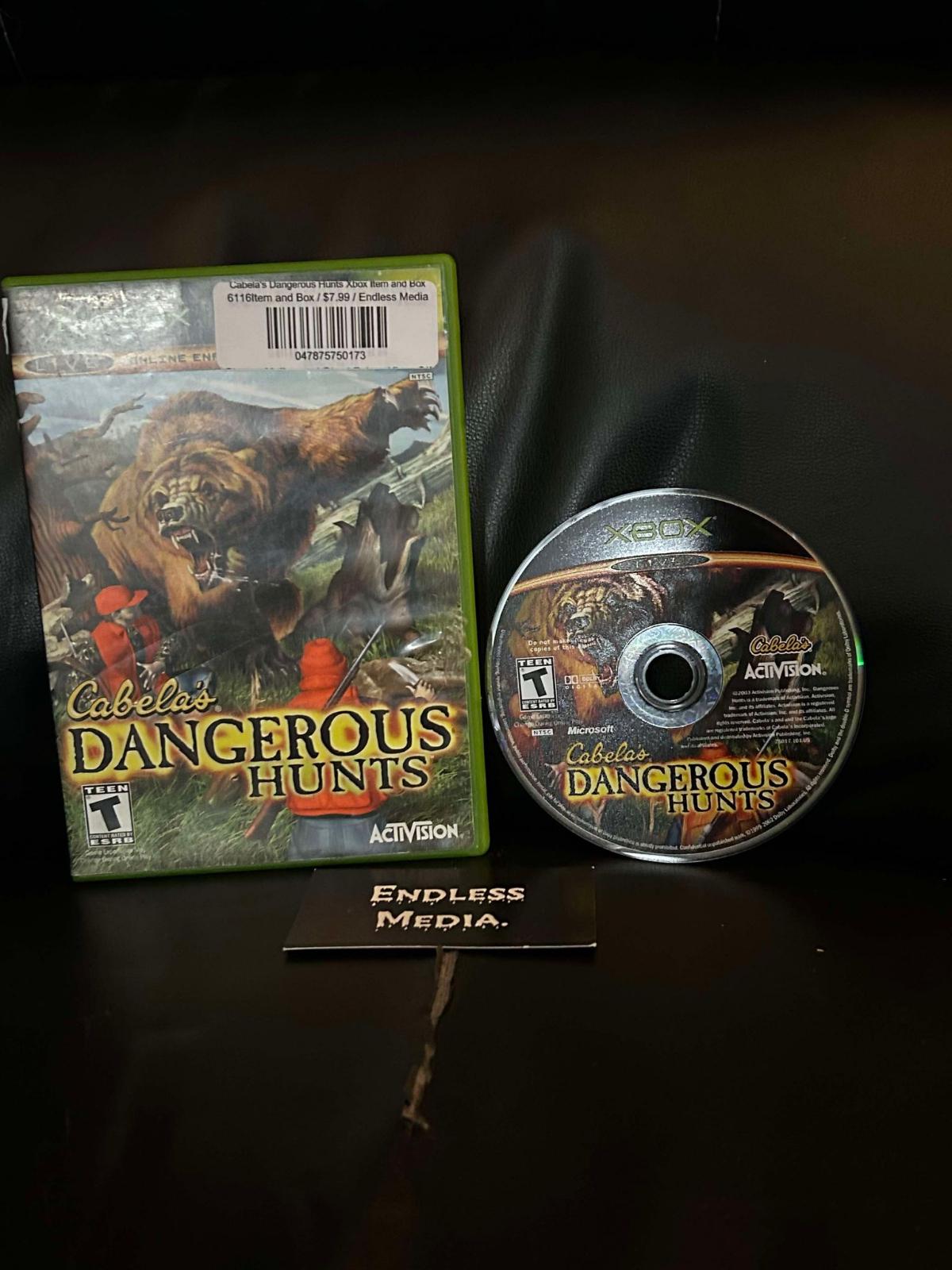 Cabela's Dangerous Hunts Microsoft Xbox Item and Box Video Game