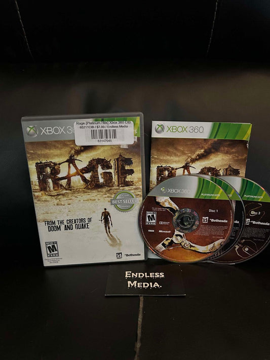 Rage [Platinum Hits] Microsoft Xbox 360 CIB Video Game