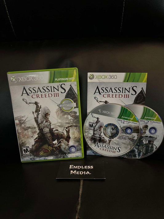 Assassin's Creed III [Platinum Hits] Microsoft Xbox 360 CIB Video Game