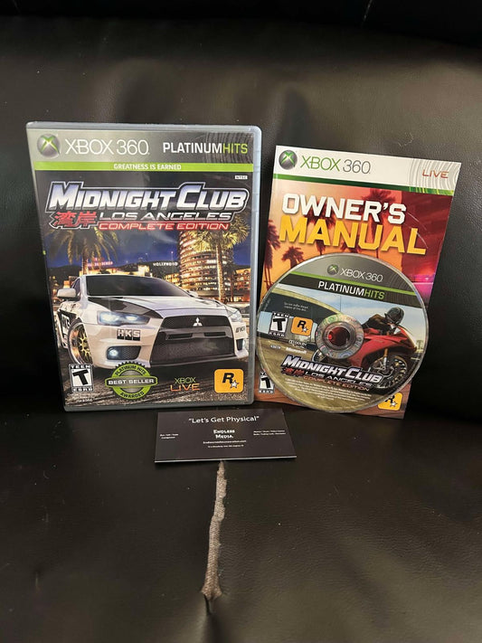 Midnight Club Los Angeles [Complete Edition] Microsoft Xbox 360 CIB Video Game