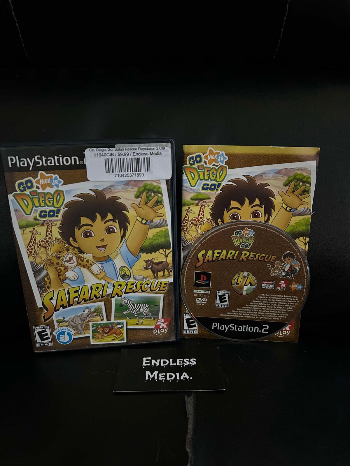 Go, Diego, Go: Safari Rescue Sony Playstation 2 CIB Video Game