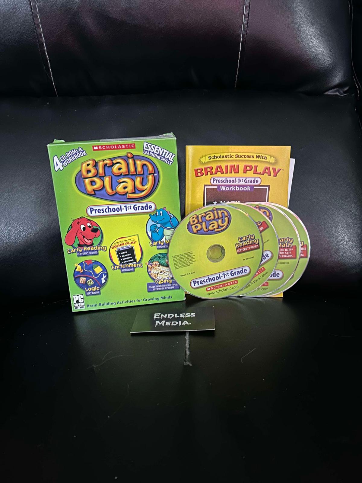 Brain Play Preschool-1st Grade PC PC Games CIB Video Game