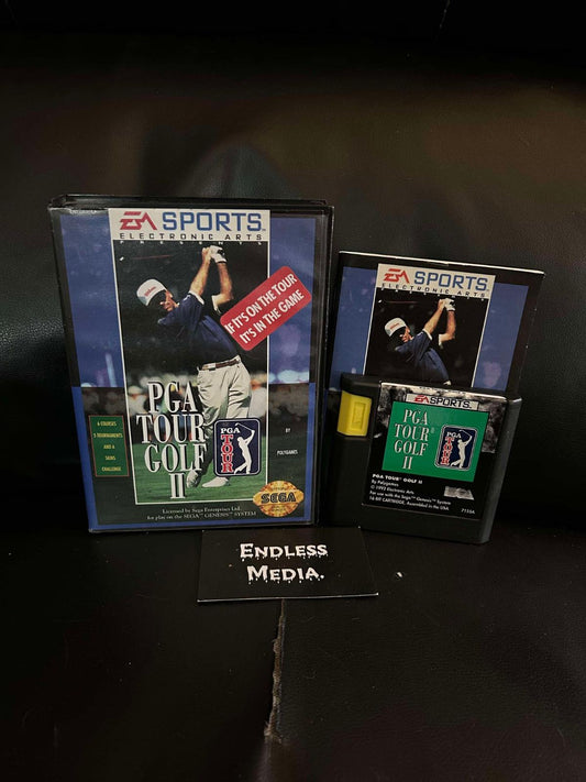 PGA Tour Golf II Sega Sega Genesis CIB Video Game