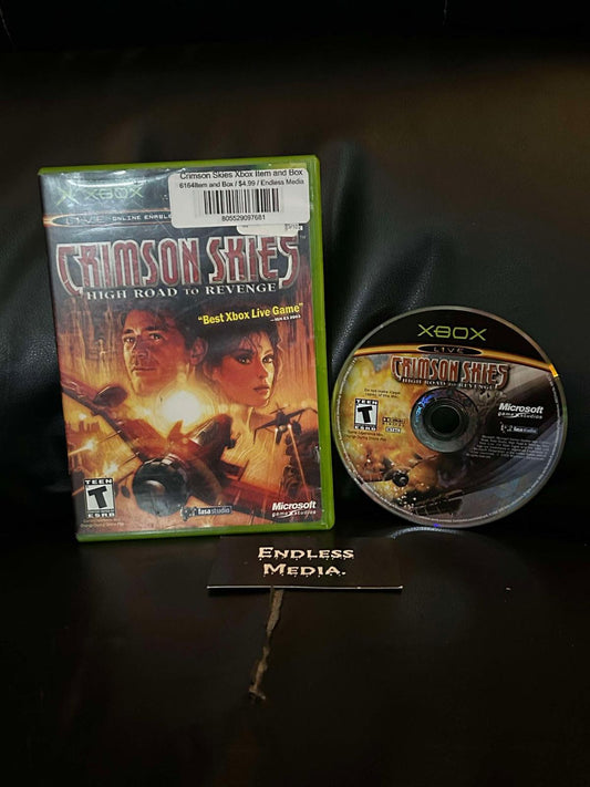 Crimson Skies Microsoft Xbox Item and Box Video Game